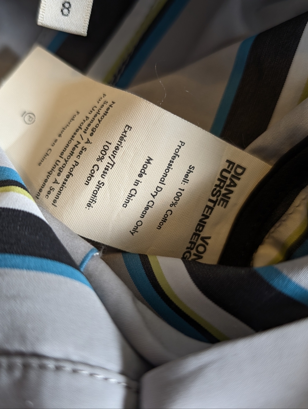 Diane von Furstenberg DVF Striped Belted Maxi Shirtdress – Size 8 – Like New - Picture 15 of 16